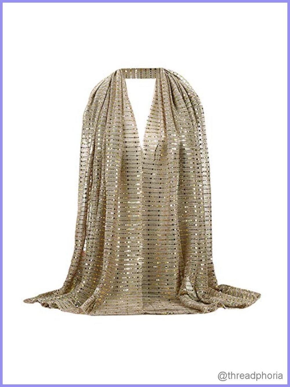 Women Lightweight Sequins Scarf Wrap Shawl Hijab Muslim Head Scarf